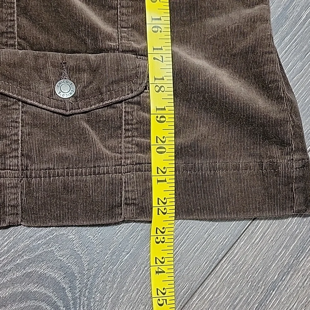Chico's Womens Corduroy Brown Jacket -  Size 3/XL - Picture 8 of 9